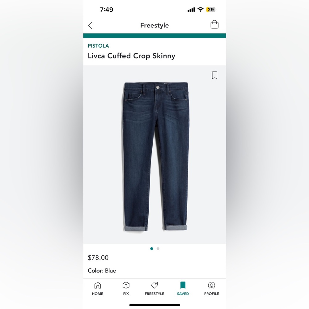 Pistola Women’s Skinny Jeans in Size 29.